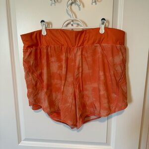 Fabletics Two Layer Shorts with Pockets - 1X Orange